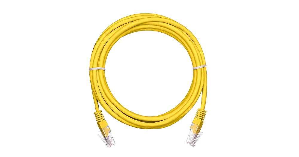 EC-PC4UD55B-BC-PVC-050-YL-10 - Коммутационный шнур неэкранированный, категории 5е, PVC, 5 м, желтый, 10 шт.