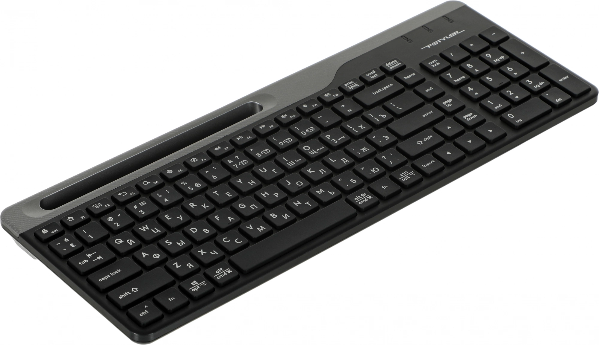 Клавиатура A4Tech FBK25 черный/серый USB беспроводная BT/Radio slim Multimedia (FBK25 BLACK)