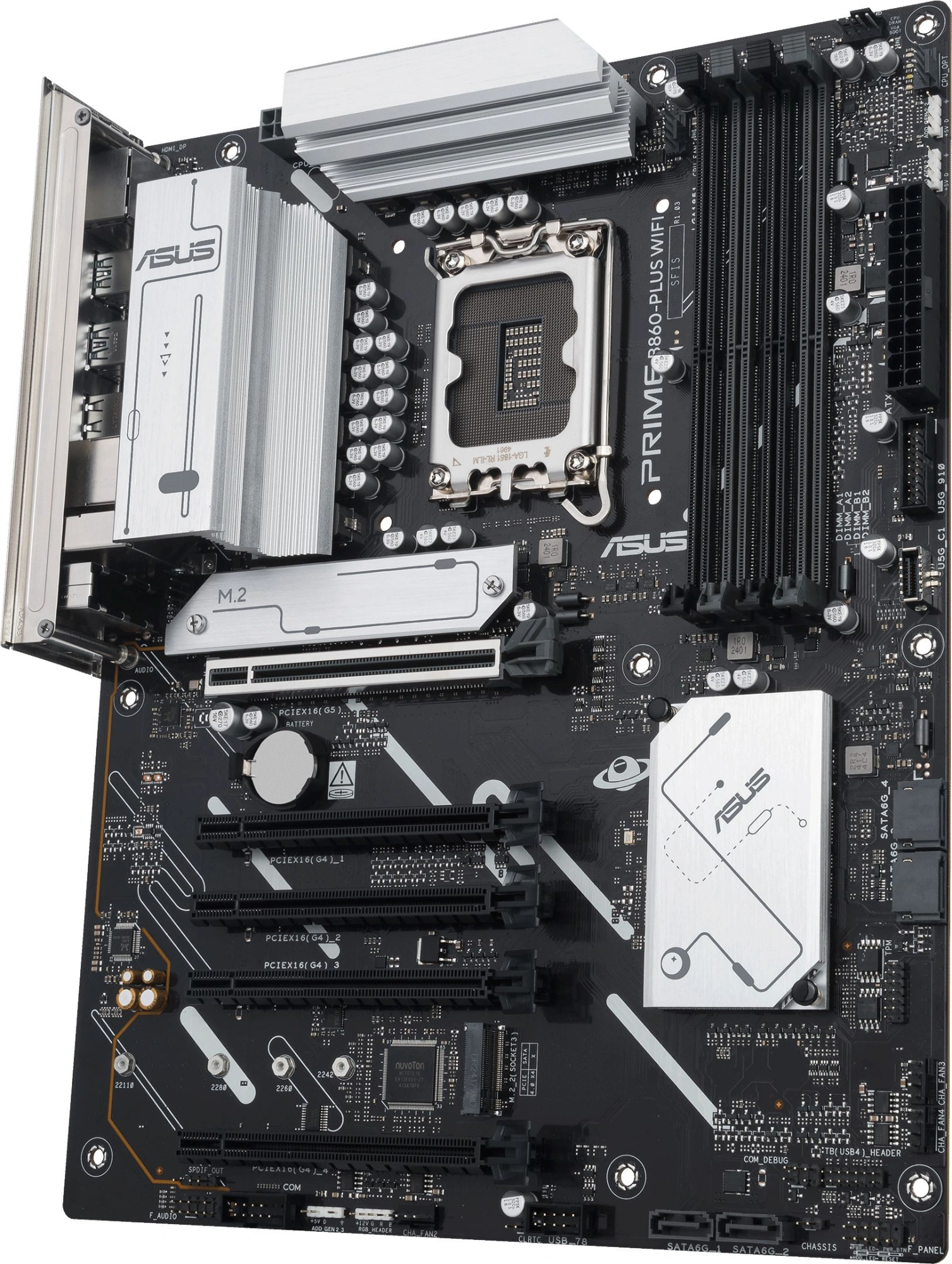 Материнская плата Asus PRIME B860-PLUS WIFI Soc-1851 Intel B860 4xDDR5 ATX AC`97 8ch(7.1) 2.5Gg RAID+HDMI+DP