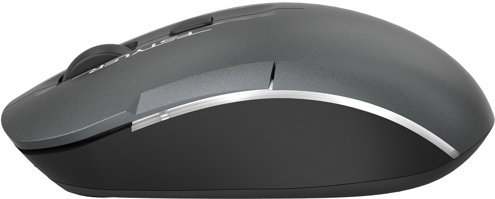 Мышь A4Tech Fstyler FB26CS Air2 серый/черный оптическая 2000dpi silent беспров. BT/Radio USB для ноутбука 4but (FB26CS AIR2 SMOKY GREY)
