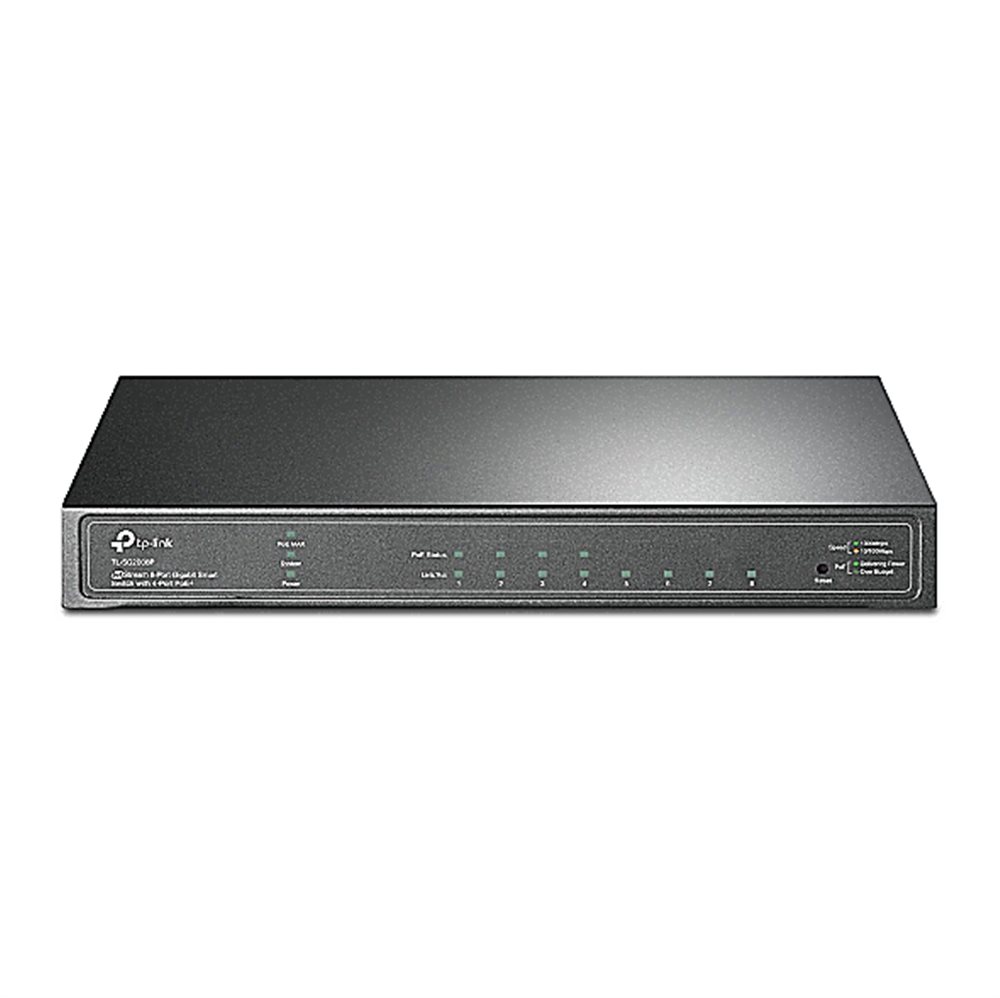 TL-SG2008P - JetStream 8-портовый гигабитный Smart коммутатор с 4 портами PoE+ поддержка 802.3at/af, бюджет PoE до 62 Вт.