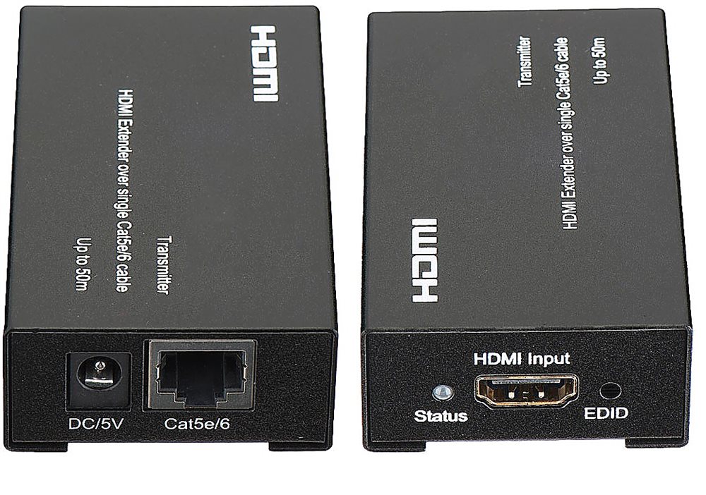TA-Hi/1+RA-Hi/1  Комплект для передачи HDMI по одному кабелю витой пары CAT5e/6 до 50м.