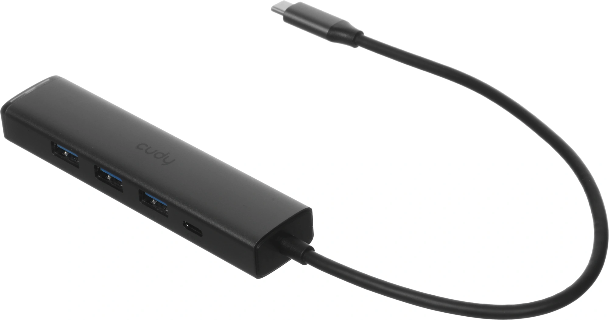 Разветвитель USB-C Cudy UH605 3порт. серый