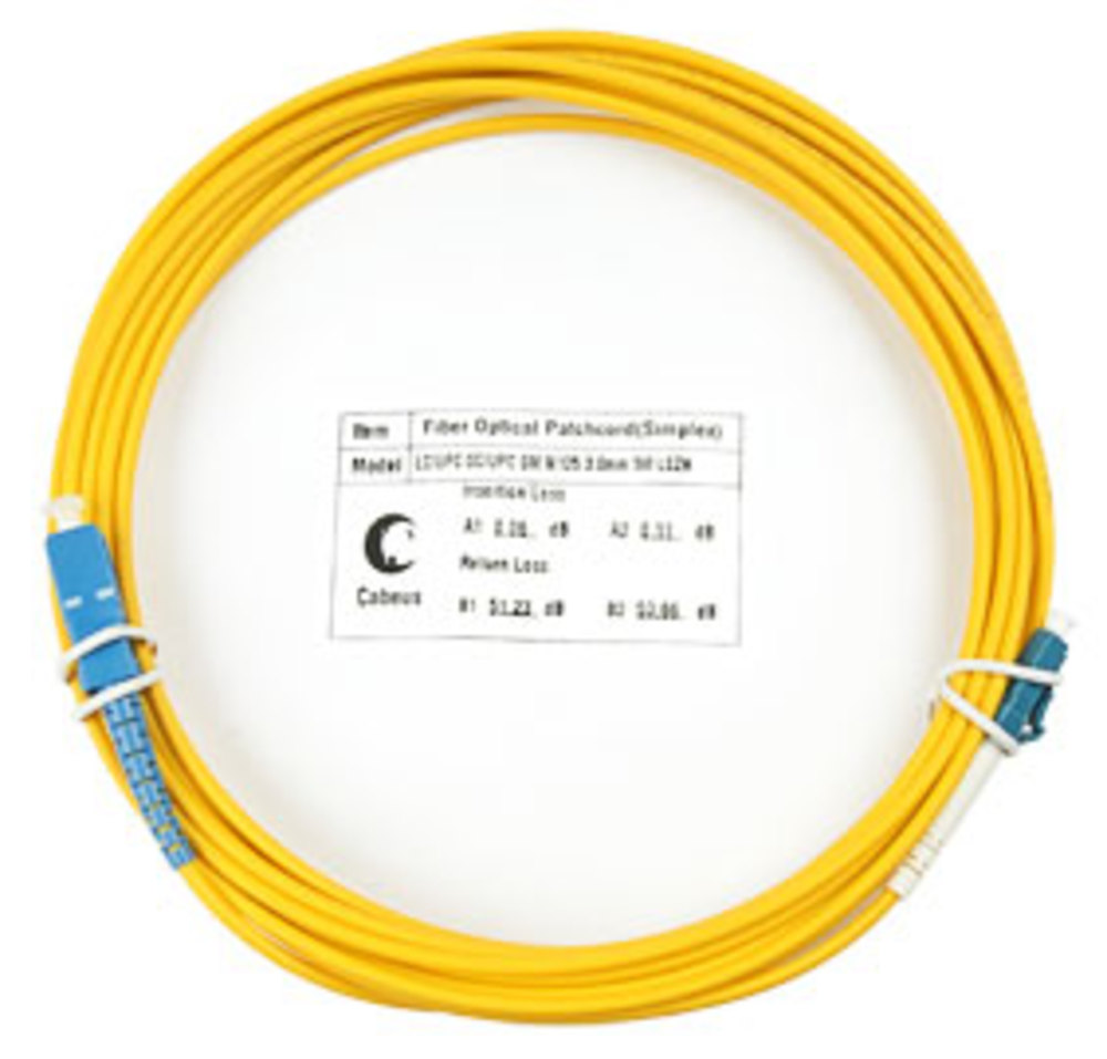 Cabeus FOP(s)-9-LC-SC-1m - Шнур оптический simplex LC-SC 9/125 sm 1м LSZH