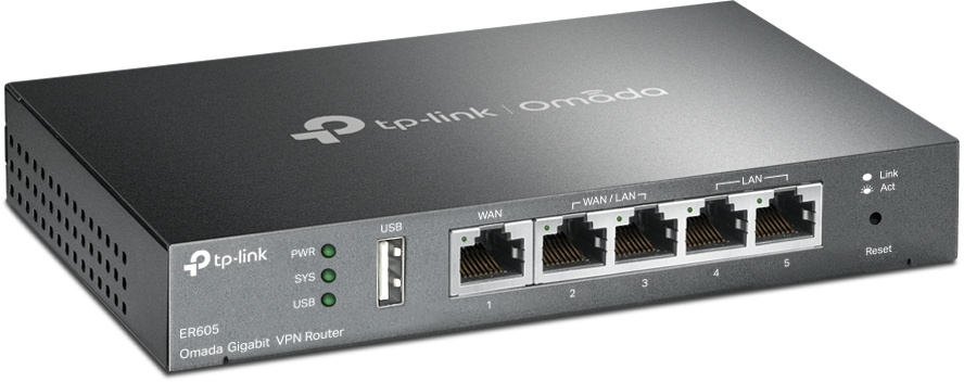 Межсетевой экран TP-Link SafeStream ER605 10/100/1000BASE-TX черный