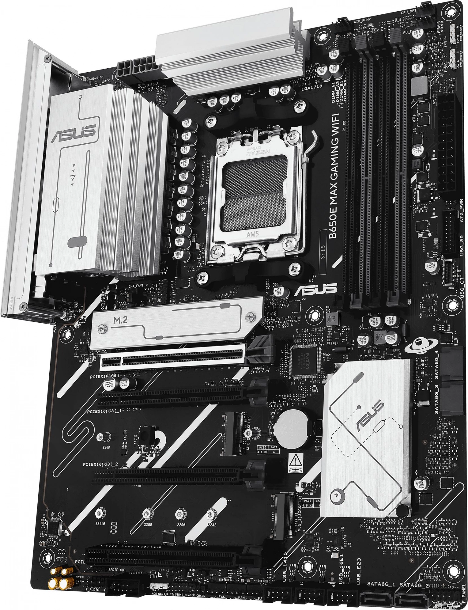 Материнская плата Asus B650E MAX GAMING WIFI Socket AM5 AMD B650 4xDDR5 ATX AC`97 8ch(7.1) 2.5Gg RAID+HDMI+DP