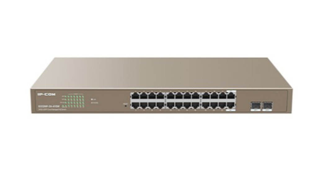 IP-COM G3326P-24-410W - Управляемый PoE коммутатор с 24 портами PoE и 2 SFP портами.