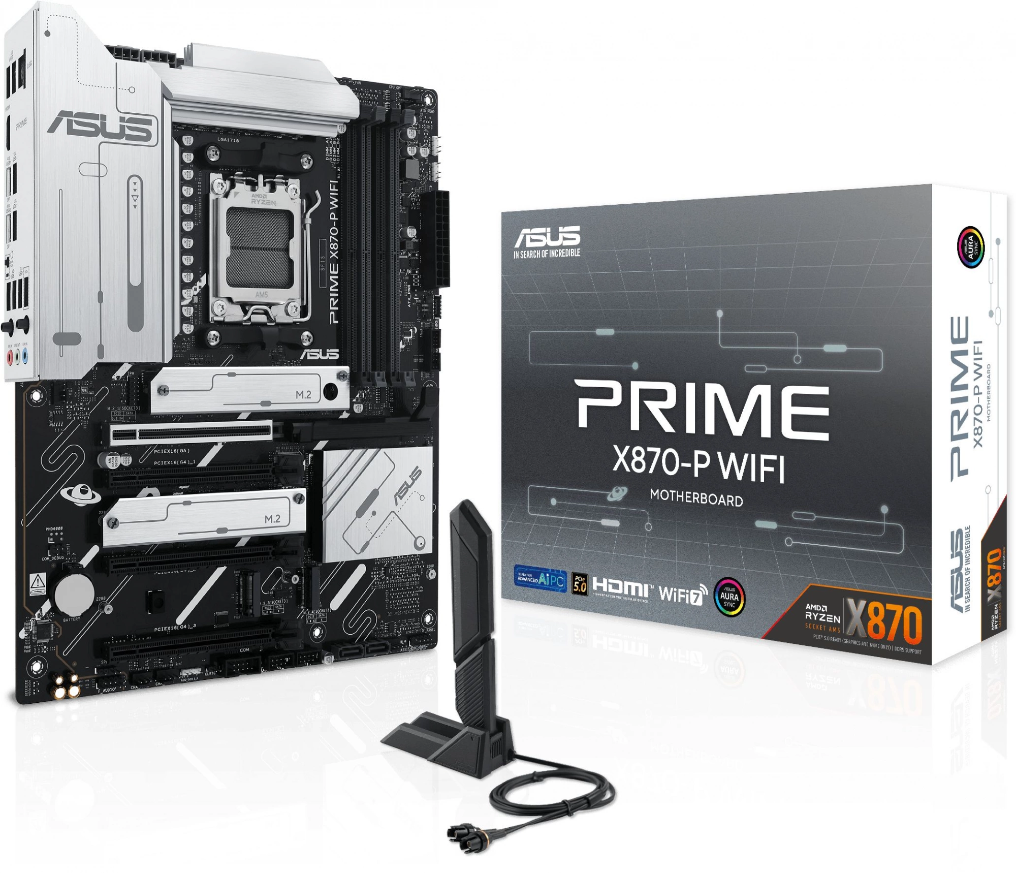 Материнская плата Asus PRIME X870-P WIFI Socket AM5 AMD X870 4xDDR5 ATX AC`97 8ch(7.1) 2.5Gg RAID+HDMI