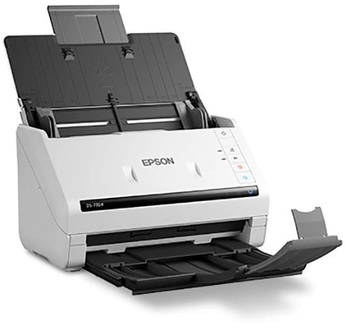 Сканер протяжный Epson WorkForce DS-770II (B11B262401/501) A4 белый/черный