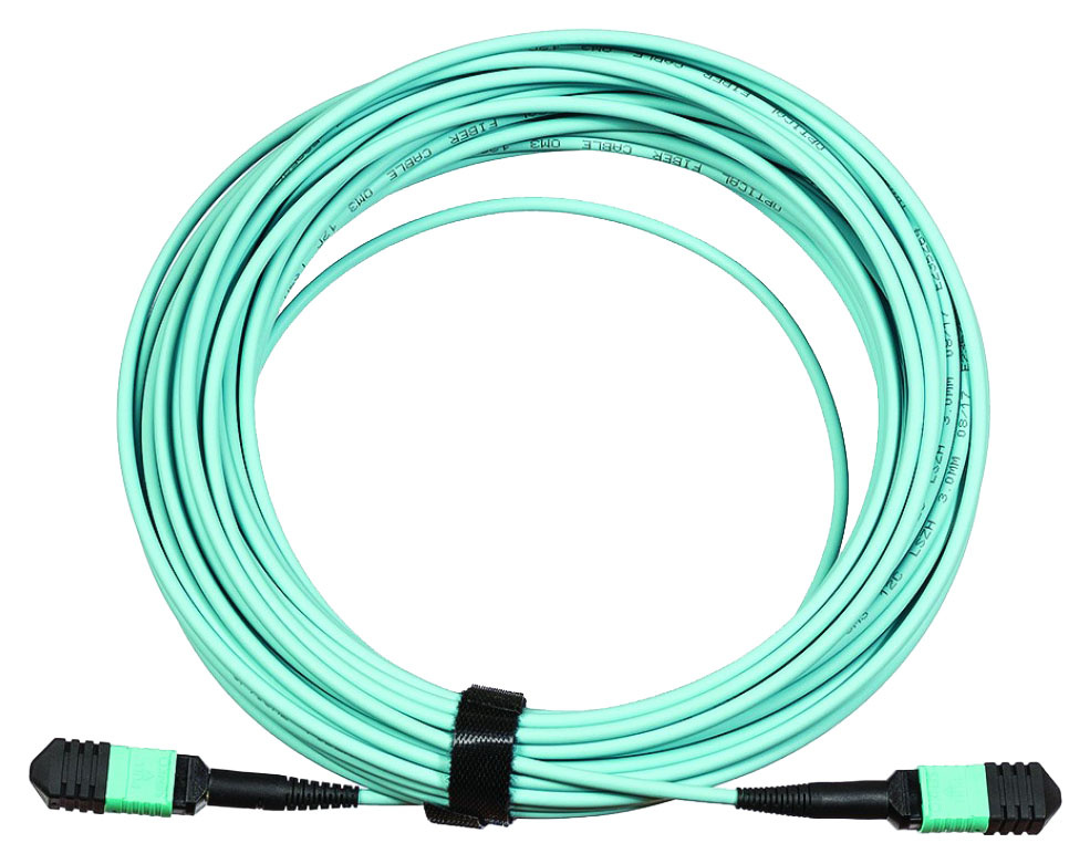 Каб.сборка Lanmaster LAN-12M-12M/OM3B-5.0 12x50/125 OM3 MPO-MPO полярность B 5м LSZH аквамарин