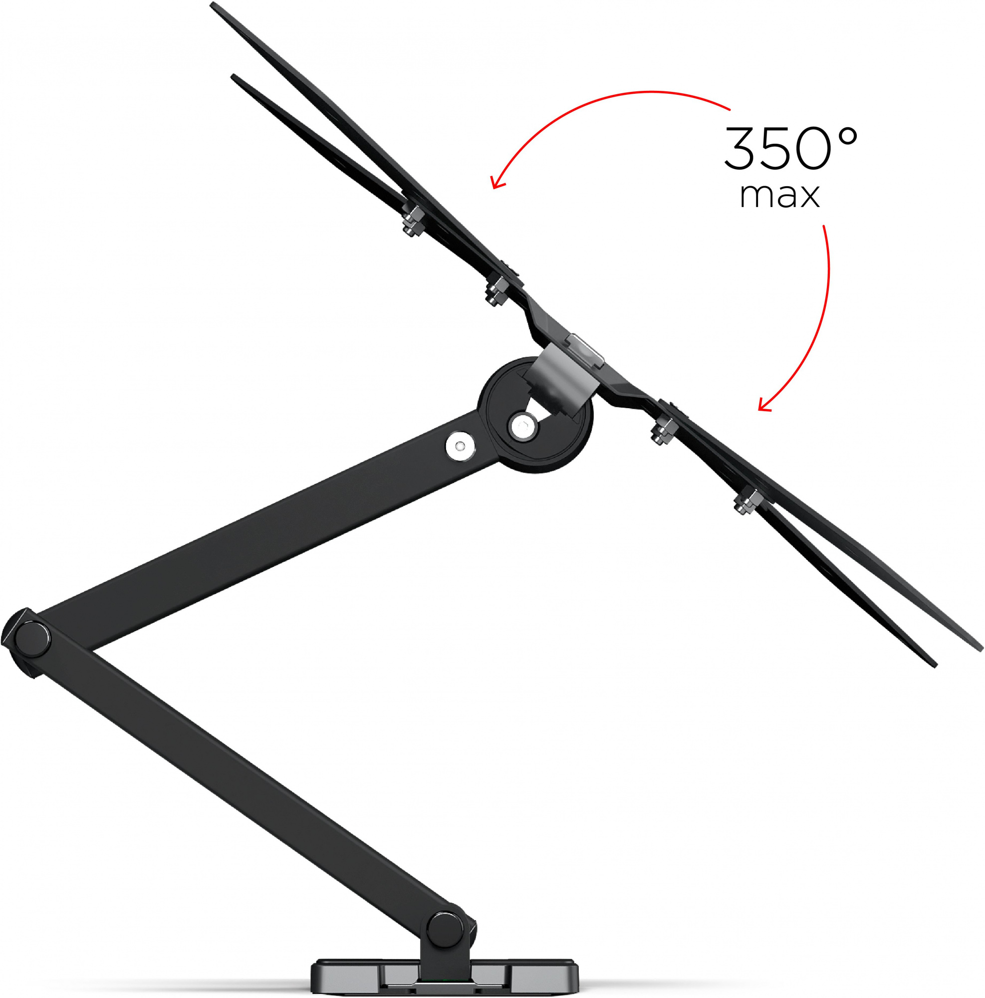 Кронштейн для телевизора Holder LCD-5566-B черный 32"-55" макс.45кг настенный поворотно-выдвижной и наклонный