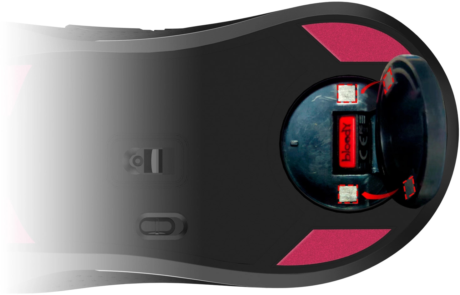 Мышь A4Tech Bloody R90 Plus черный оптическая 5000dpi беспров. USB 7but