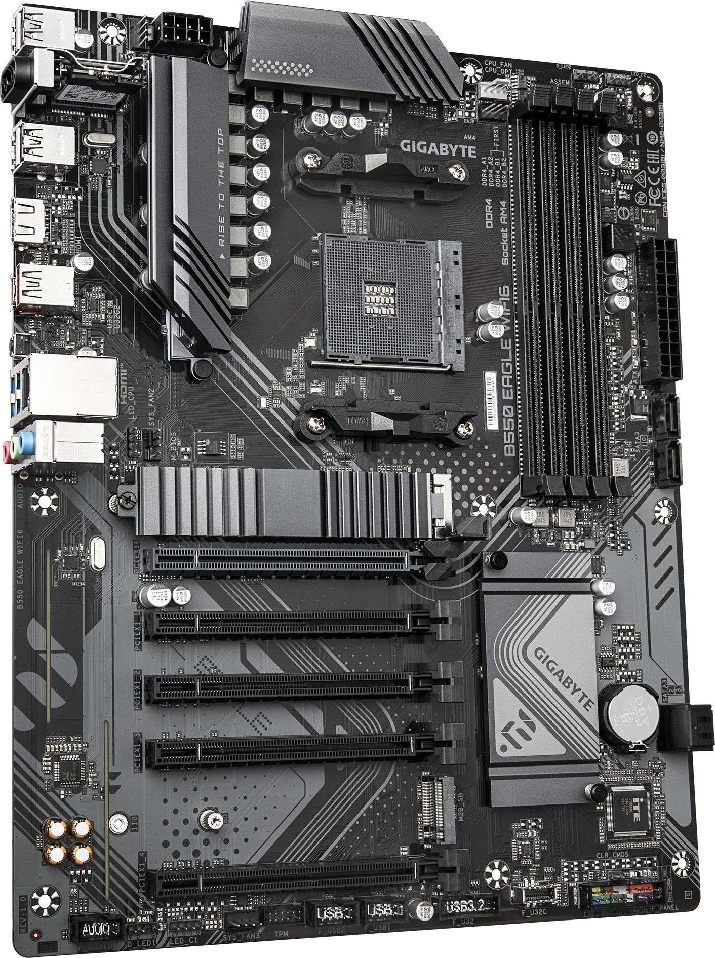 Материнская плата Gigabyte B550 EAGLE WIFI6 Soc-AM4 AMD B550 4xDDR4 ATX AC`97 8ch(7.1) GbLAN RAID+HDMI