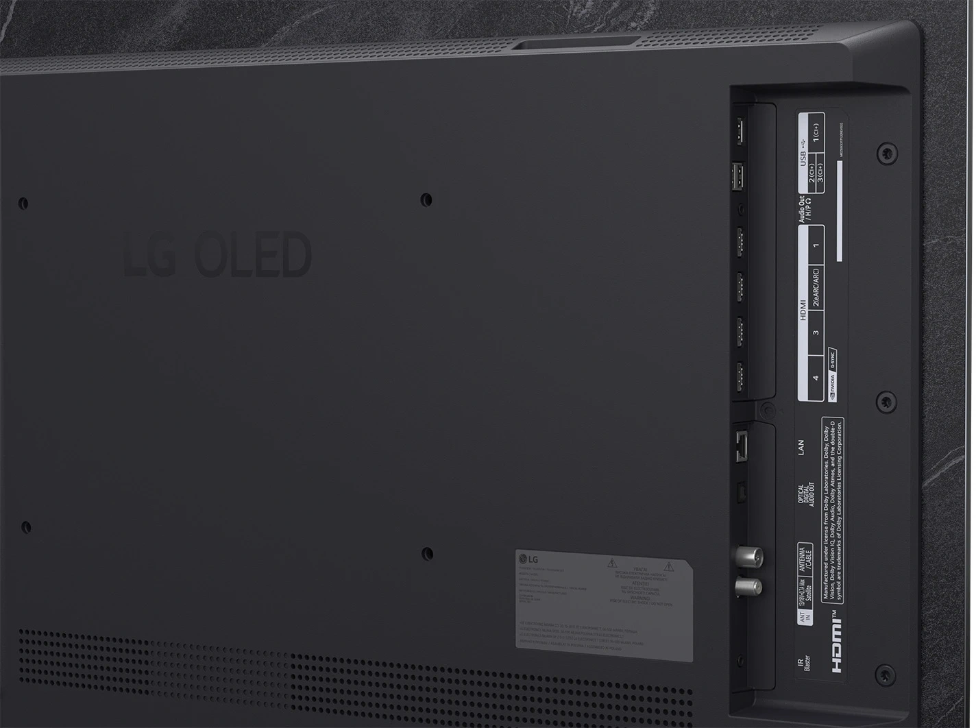 Телевизор OLED LG 42" OLED42C5RLA.ARUG черный 4K Ultra HD 120Hz DVB-T DVB-T2 DVB-C DVB-S2 USB WiFi Smart TV