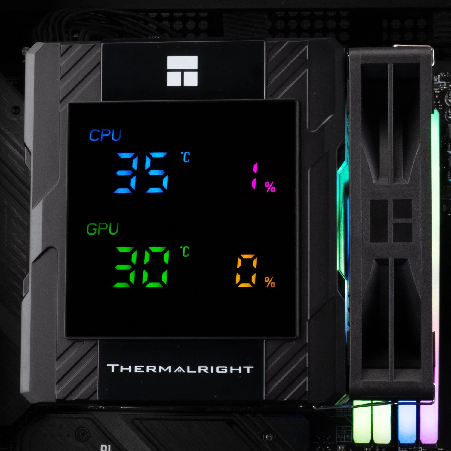 Устройство охлаждения(кулер) Thermalright Peerless Assassin 120 Digital ARGB Soc-AM5/AM4/1200/1700/1851 черный 4-pin 25.6dB Al+Cu LCD Ret (PA120-DIGITAL-BL-ARGB)