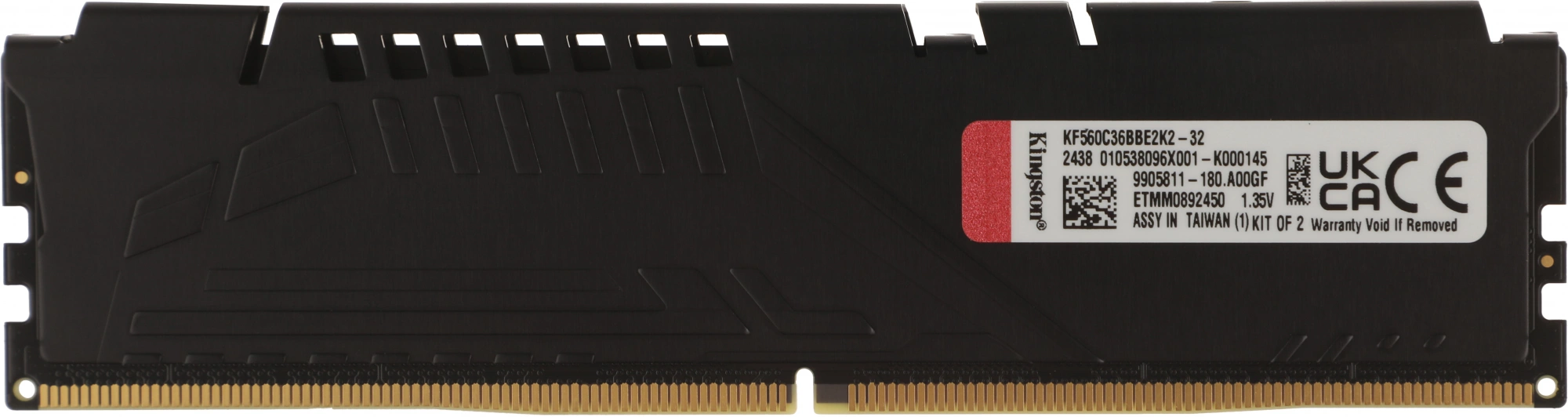 Память DDR5 2x16GB 6000MHz Kingston KF560C36BBE2K2-32 Fury Beast RTL Gaming PC5-48000 CL36 DIMM 288-pin 1.35В kit single rank с радиатором Ret