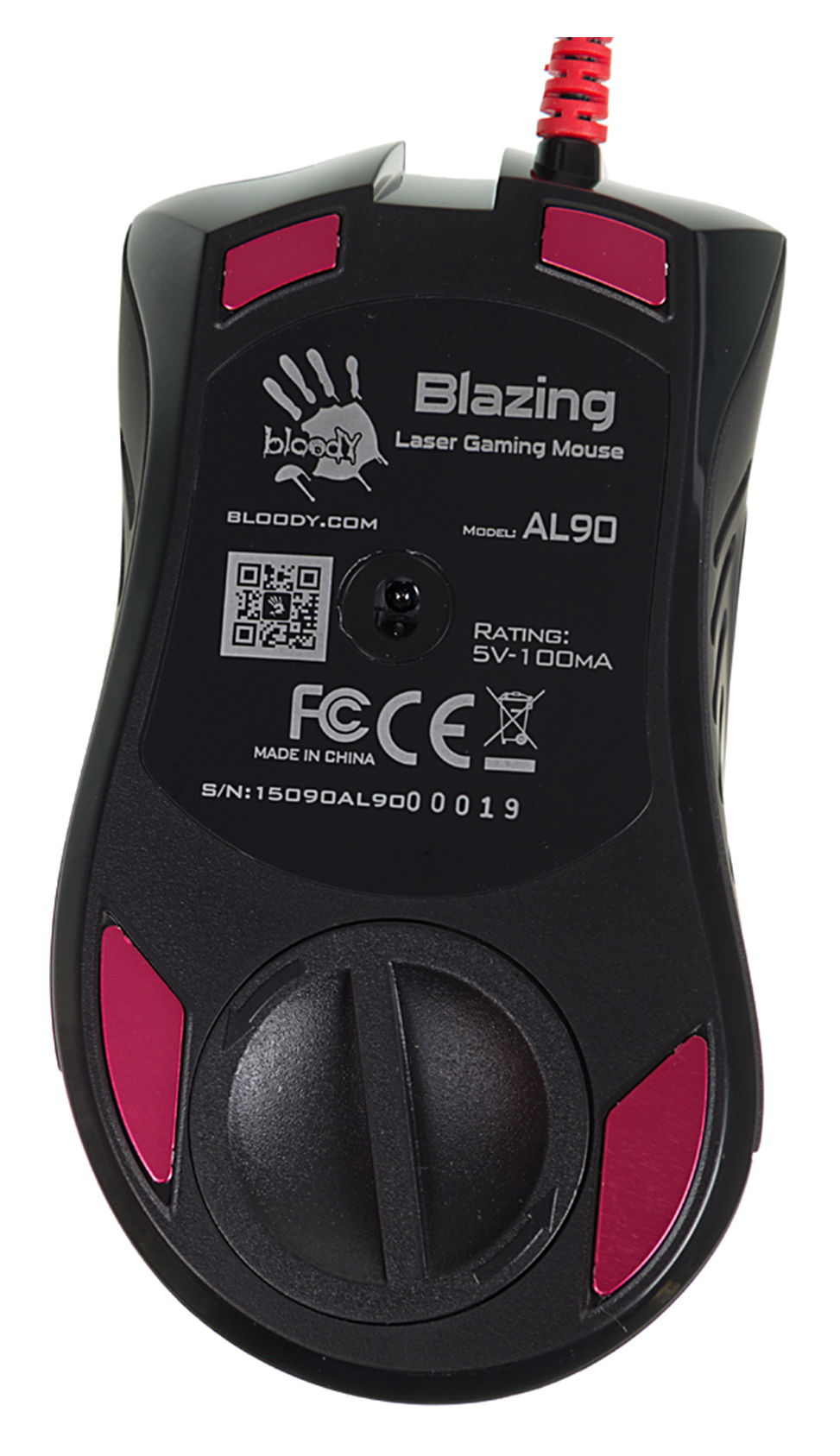 Мышь A4Tech Bloody AL90 Blazing черный лазерная 12000dpi USB 8but (AL90 ACTIVATED)