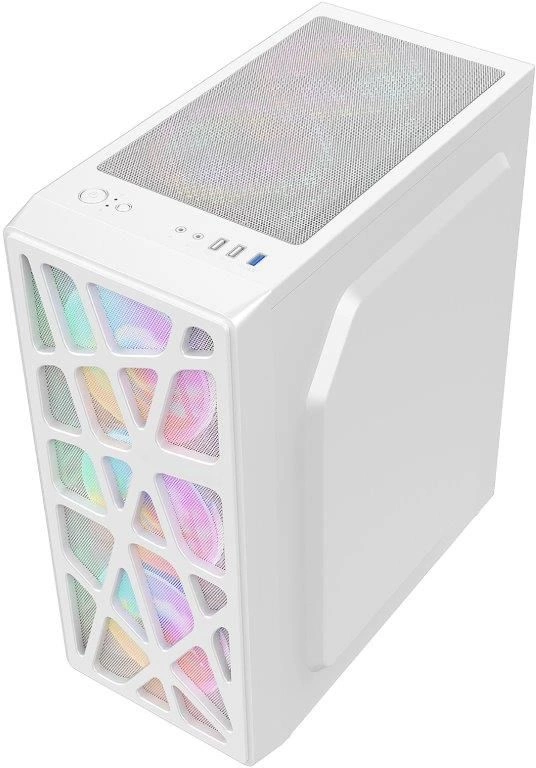 Корпус Formula Mana белый без БП ATX 4x120mm 2xUSB2.0 1xUSB3.0 audio bott PSU