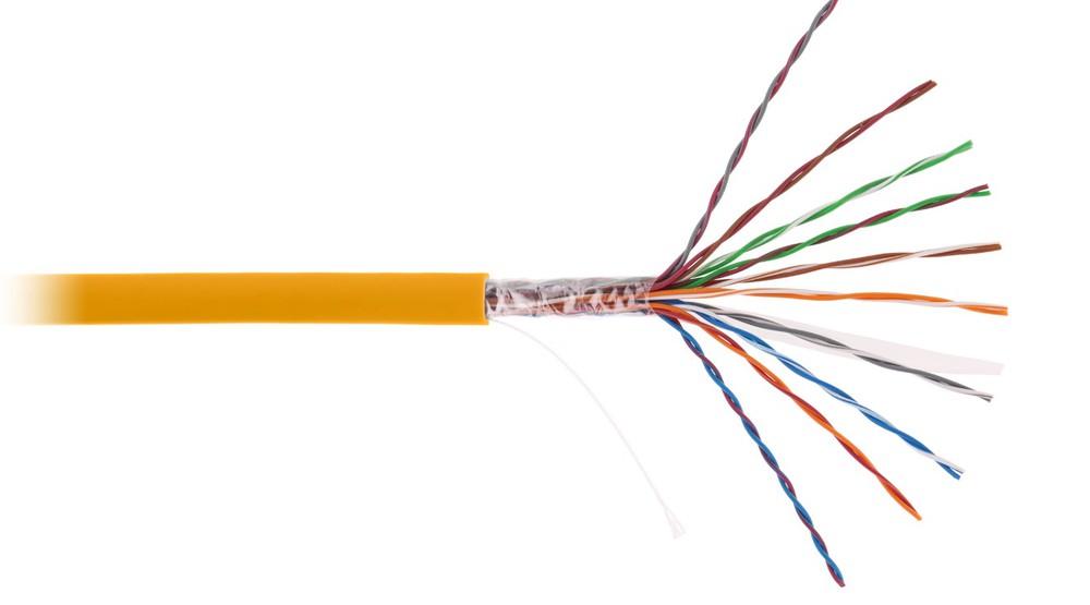 EC-UU010-5-LSZH-OR-3 Кабель NETLAN U/UTP 10 пар, Кат.5 (Класс D), оранжевый, 305м