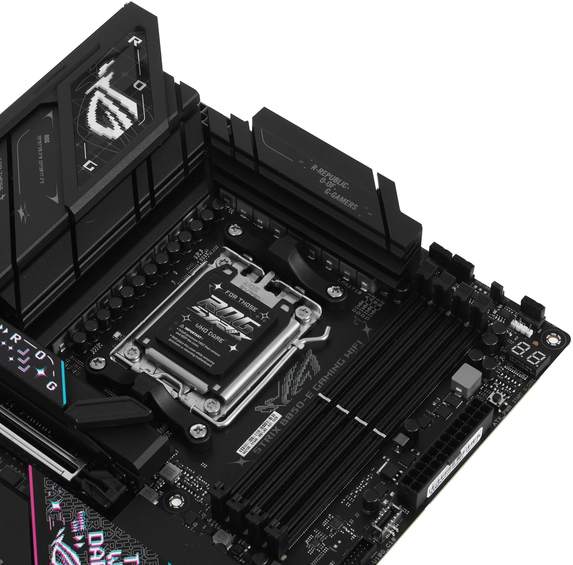 Материнская плата Asus ROG STRIX B850-E GAMING WIFI Socket AM5 AMD B850 4xDDR5 ATX AC`97 8ch(7.1) 2.5Gg RAID+HDMI+DP