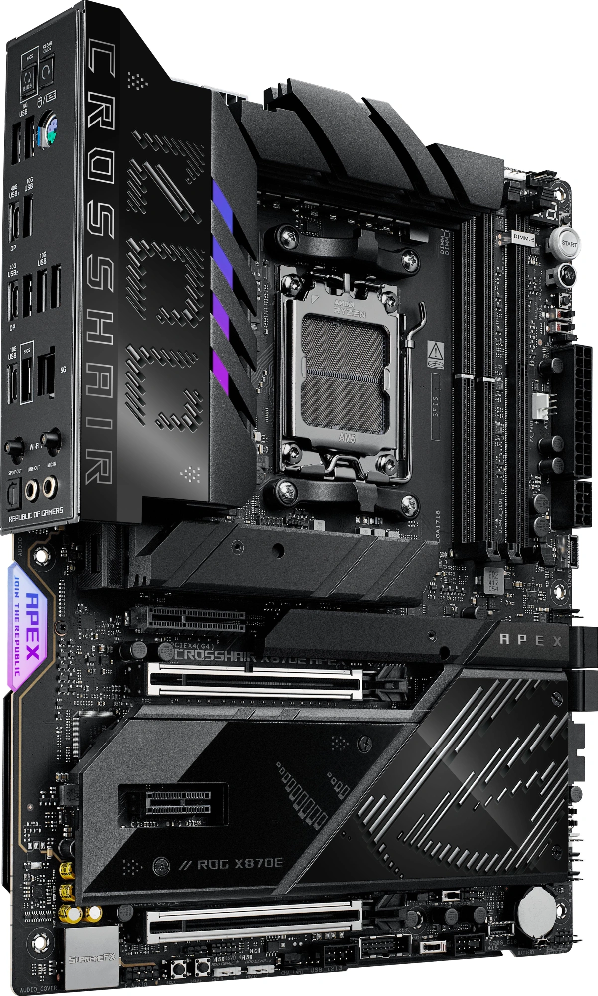 Материнская плата Asus ROG CROSSHAIR X870E APEX Socket AM5 AMD X870E 2xDDR5 ATX AC`97 8ch(7.1) 5Gigabit RAID