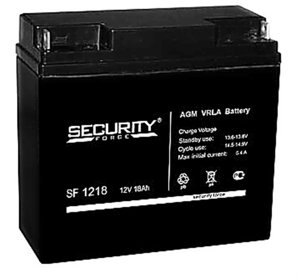 SF 1218 - Аккумулятор Security Force герметичный свинцово-кислотный, 12В/18Ач