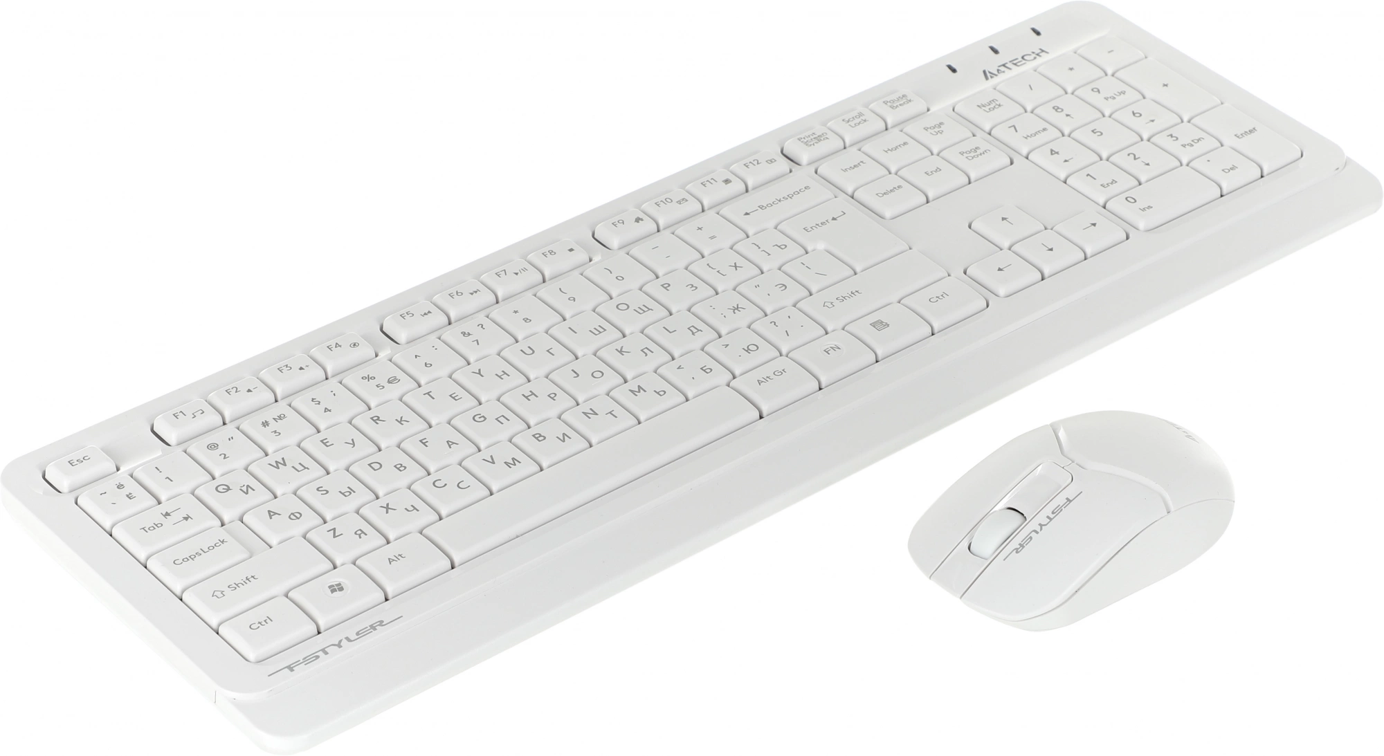 Клавиатура + мышь A4Tech Fstyler FG1012 клав:белый мышь:белый USB беспроводная Multimedia (FG1012 WHITE)