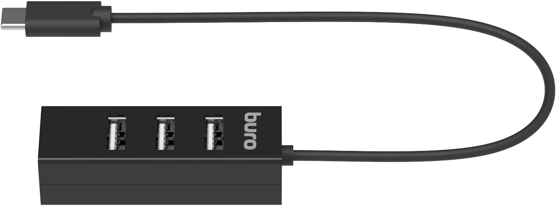 Разветвитель USB-C Buro BPH-C-1906 4порт. черный (BU-USBC-HUB-4U20)