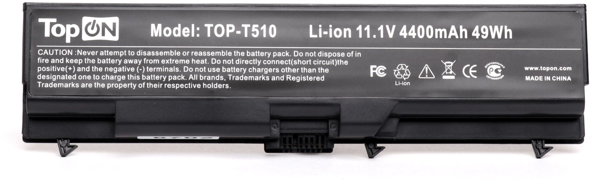 Батарея для ноутбука TopON 75938 11.1V 4400mAh литиево-ионная (TOP-T510)