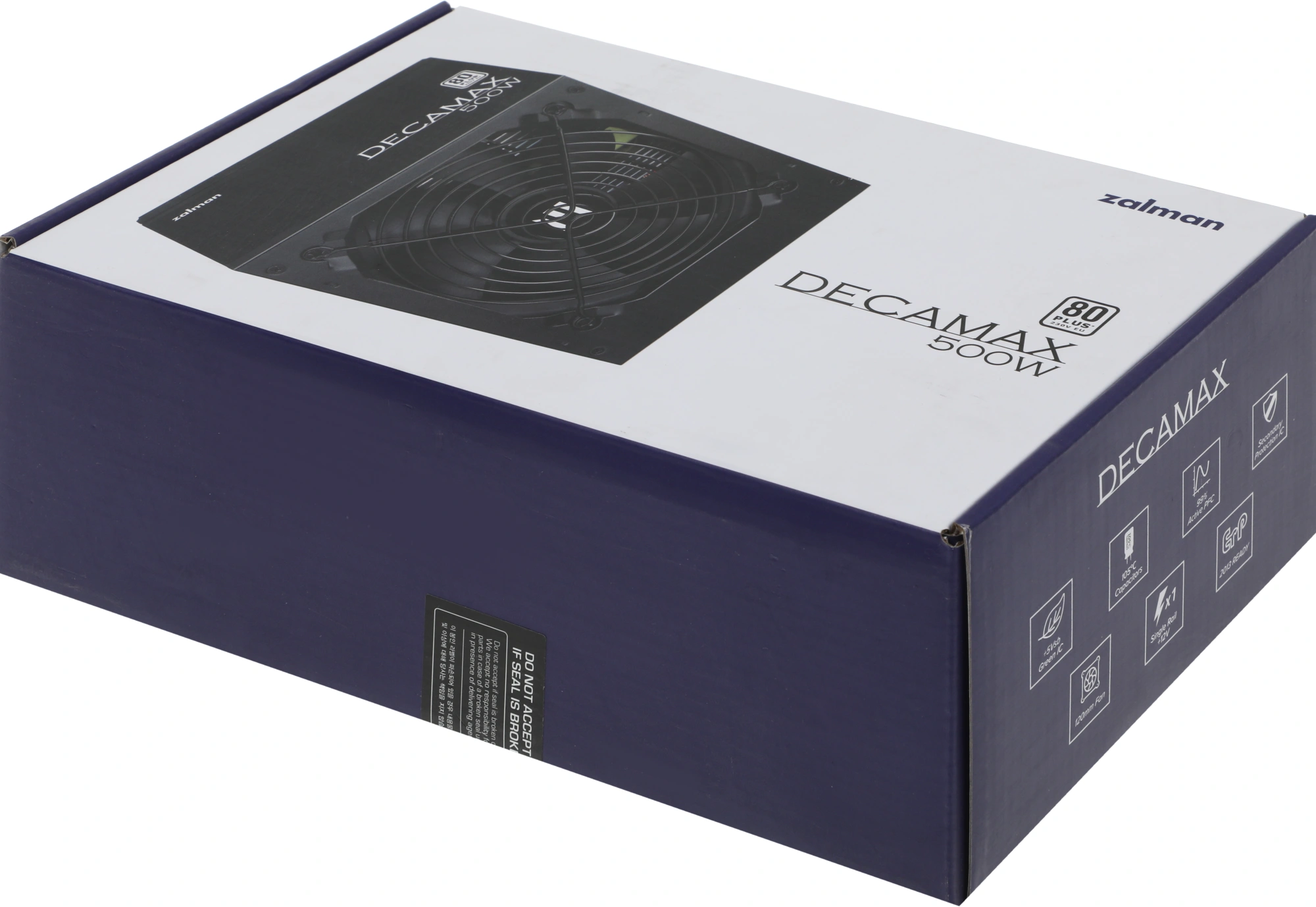 Блок питания Zalman ATX 500W ZM500-LX3 80+ white (20+4pin) APFC 120mm fan 4xSATA RTL