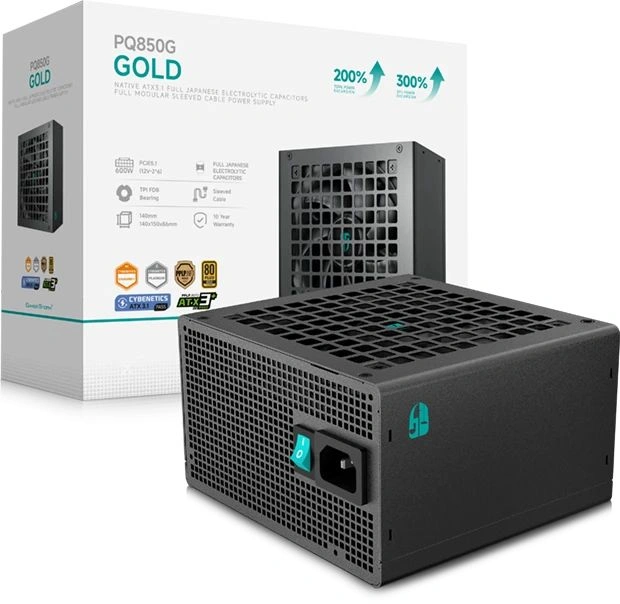 Блок питания Deepcool ATX 850W GamerStorm PQ850G Gen.5 80+ gold (20+4pin) APFC 120mm fan 9xSATA Cab Manag RTL