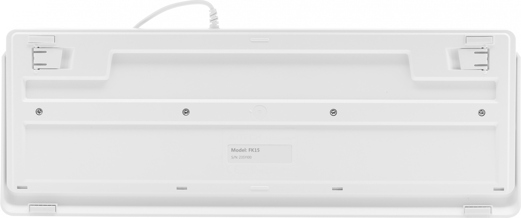 Клавиатура A4Tech FK15 белый USB (FK15 WHITE) кабель 1.5м