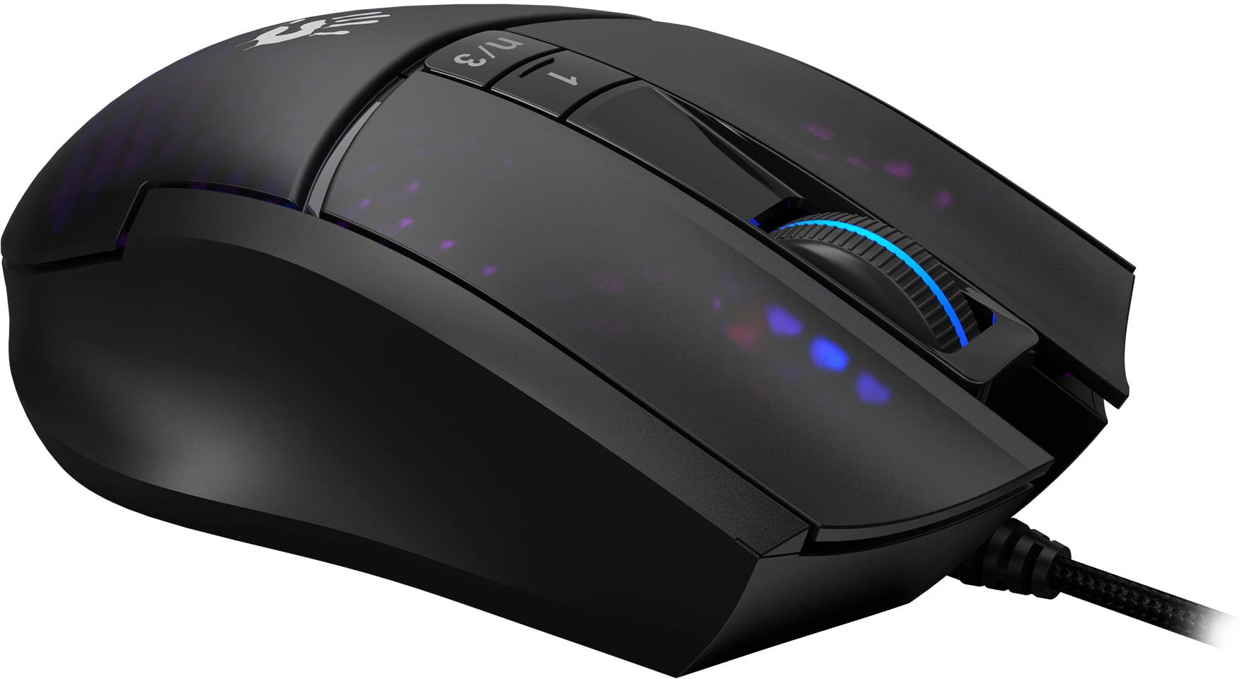Мышь A4Tech Bloody L65 Max черный/фиолетовый оптическая 12000dpi USB 6but (L65 MAX/HONEYCOMB)