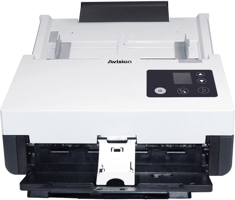 Сканер протяжный Avision AD345GN (000-1011-02G) A4 белый/черный