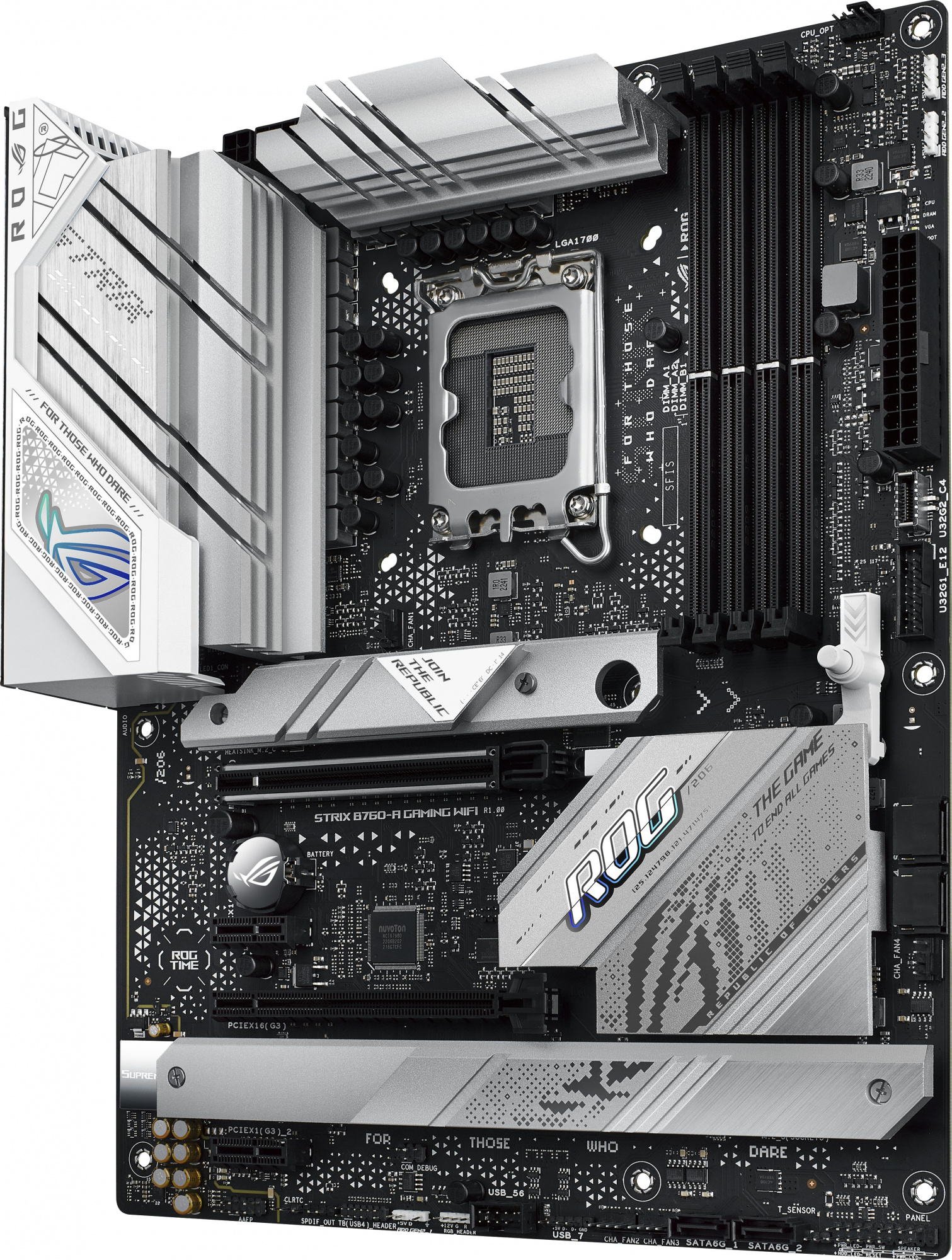 Материнская плата Asus ROG STRIX B760-A GAMING WIFI Soc-1700 Intel B760 4xDDR5 ATX AC`97 8ch(7.1) 2.5Gg RAID+HDMI+DP