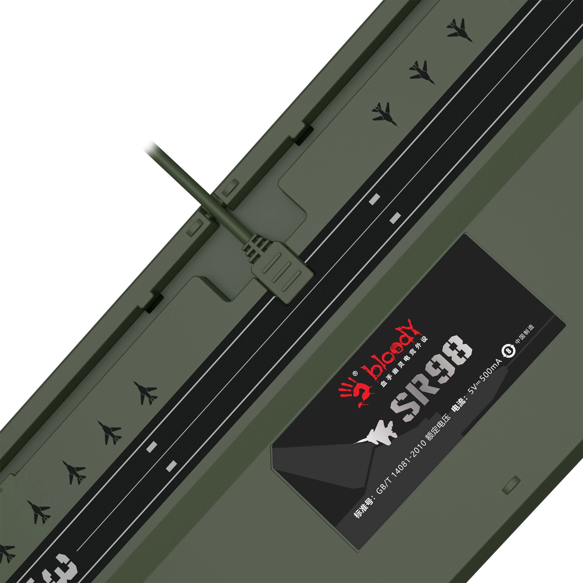 Клавиатура A4Tech S98 Aviator механическая зеленый USB for gamer LED кабель 1.8м