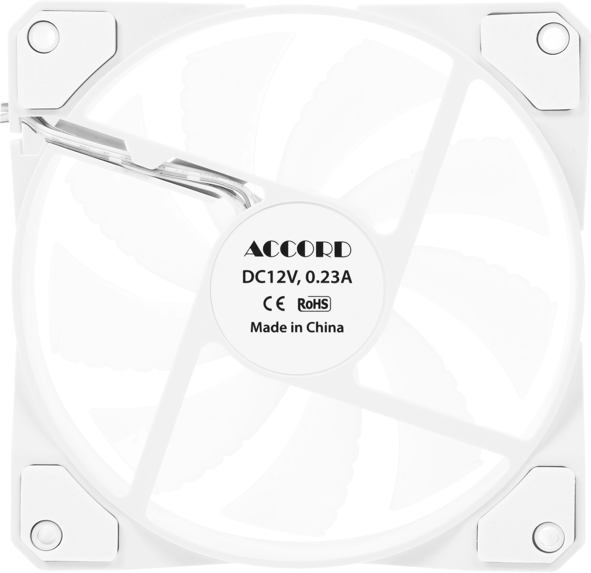 Вентилятор для корпуса Accord ACC-XF12 ARGB 120х120x25 белый 3-pin 20дБ (ACC-XF12 ARGB WHITE) brown box