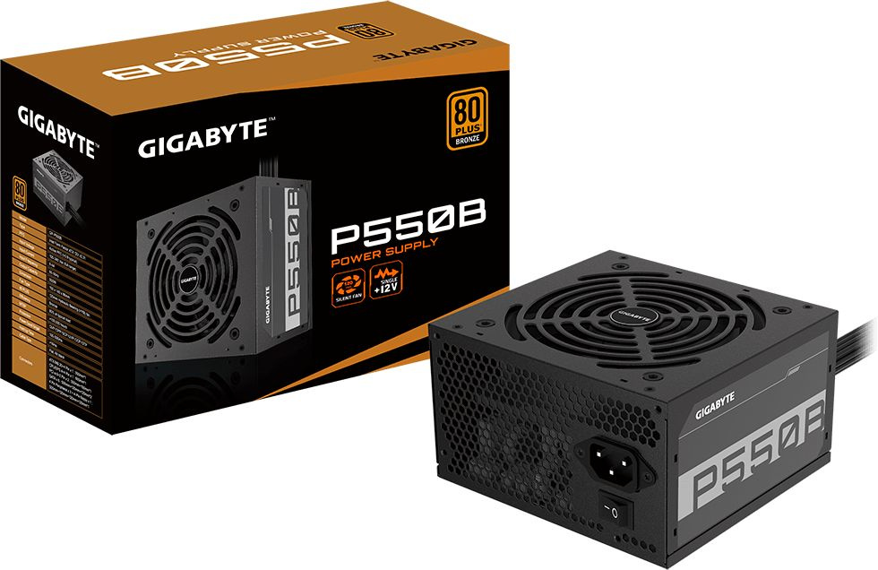 Блок питания Gigabyte ATX 550W GP-P550B 80+ bronze (20+4pin) APFC 120mm fan 6xSATA RTL