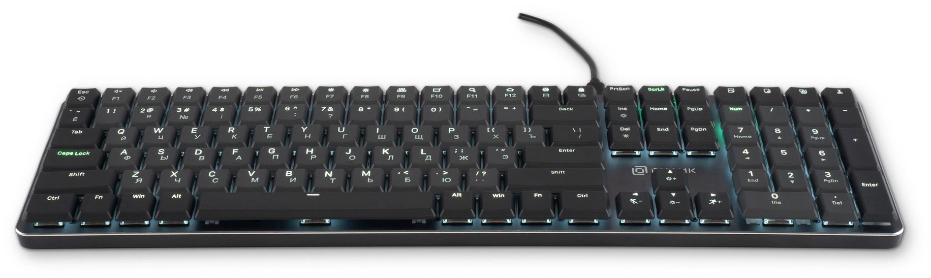 Клавиатура Оклик K953X механическая черный/серый USB Multimedia LED (1901086)