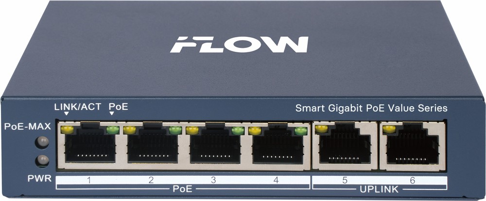 F-SW-EM606POE-VM/L - настраиваемый коммутатор Value СЕРИЯ (1000М PoE)  Смарт-управляемый, iFLOW