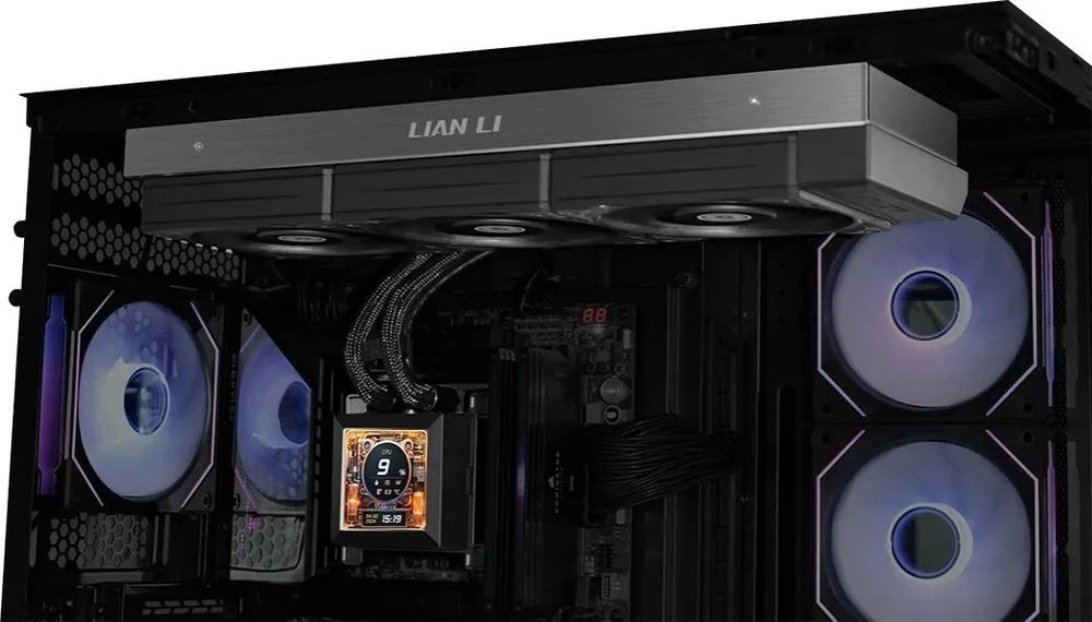 Система водяного охлаждения Lian-Li HydroShift LCD 360S Soc-AM5/AM4/1700/1851 черный 4-pin 29.8dB Al+Cu LCD 330W Ret (G89.GHSLCD36SB.R0)