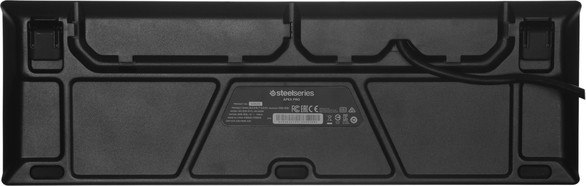 Клавиатура Steelseries Apex Pro механическая черный USB for gamer LED (подставка для запястий) (64626)