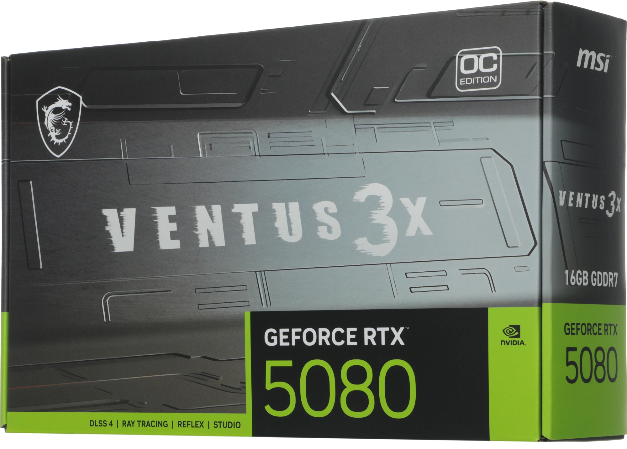 Видеокарта MSI PCI-E 5.0 RTX 5080 16G VENTUS 3X OC NVIDIA GeForce RTX 5080 16Gb 256bit GDDR7 2640/30000 HDMIx1 DPx3 HDCP Ret