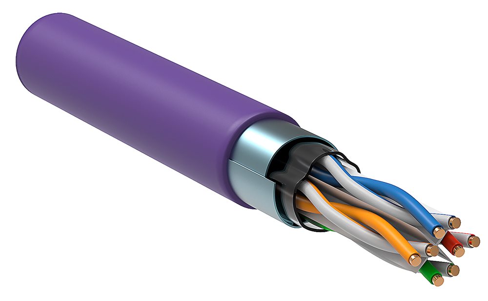 LC1-C604-326 - ITK Витая пара F/UTP кат.6 4х2х23AWG LSZH фиолетовый (305м)