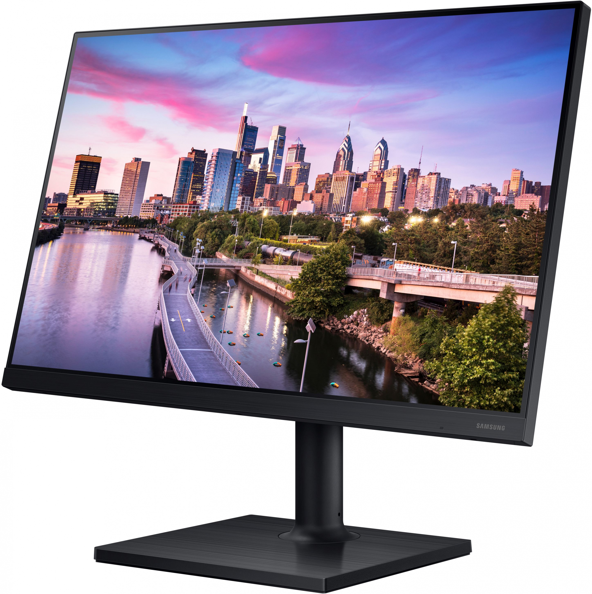 Монитор Samsung 24" F24T450GY черный IPS LED 16:10 DVI HDMI M/M матовая HAS Piv 250cd 178гр/178гр 1920x1200 75Hz DP FHD USB 5.5кг