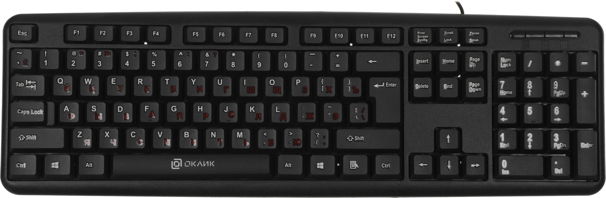 Клавиатура Оклик 90MV2 черный USB (1185967)