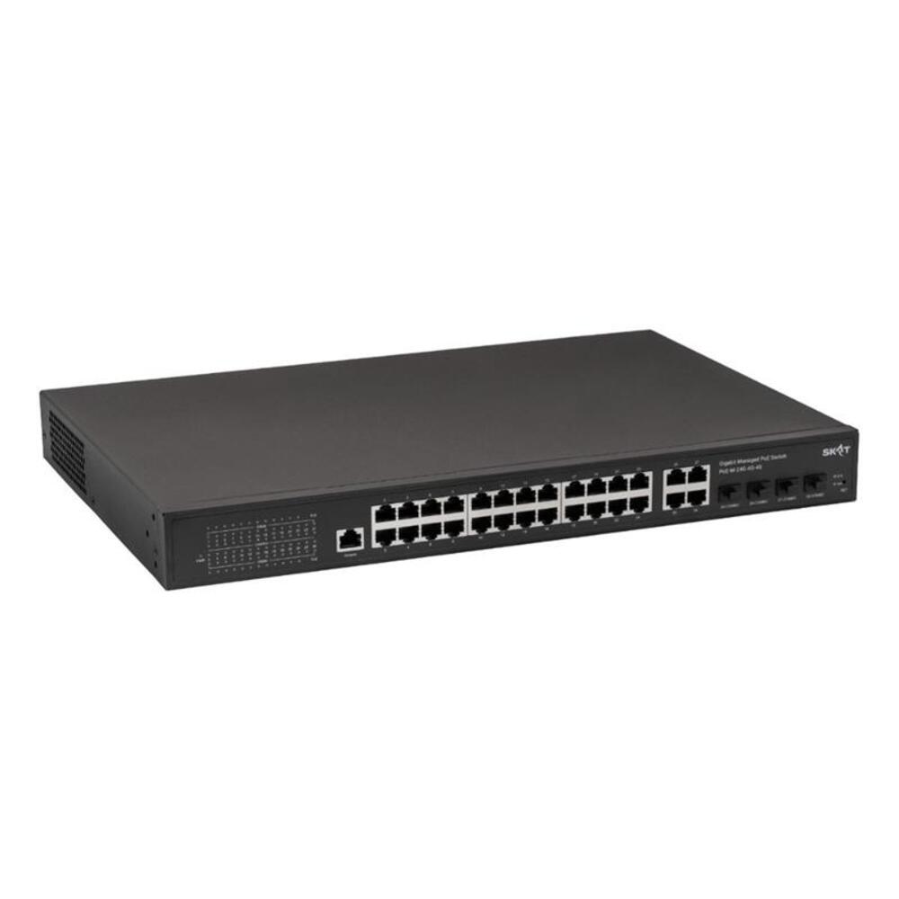 4092 SKAT PoE-M-24G-4G-4S - Управляемый L2+ коммутатор PoE Plus, 400Вт, порты: 24-Ethernet, 4-Uplink, 4-SFP