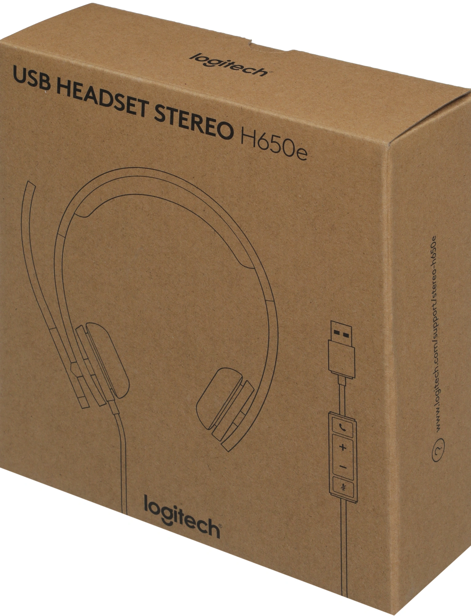 Наушники с микрофоном Logitech H650E черный 1.1м накладные оголовье (981-000519)