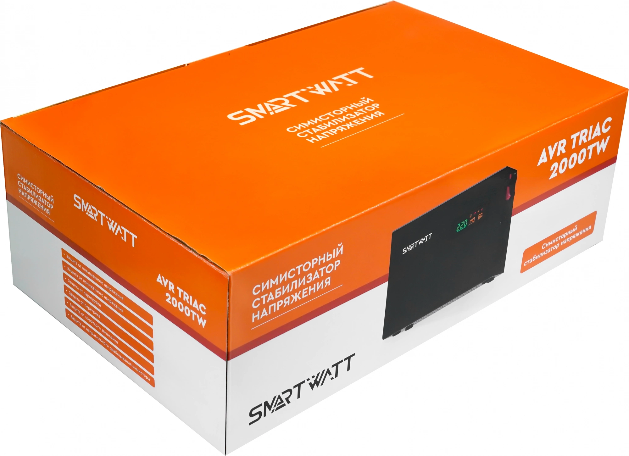 Стабилизатор напряжения Smartwatt AVR Triac 2000TW 2000ВА черный
