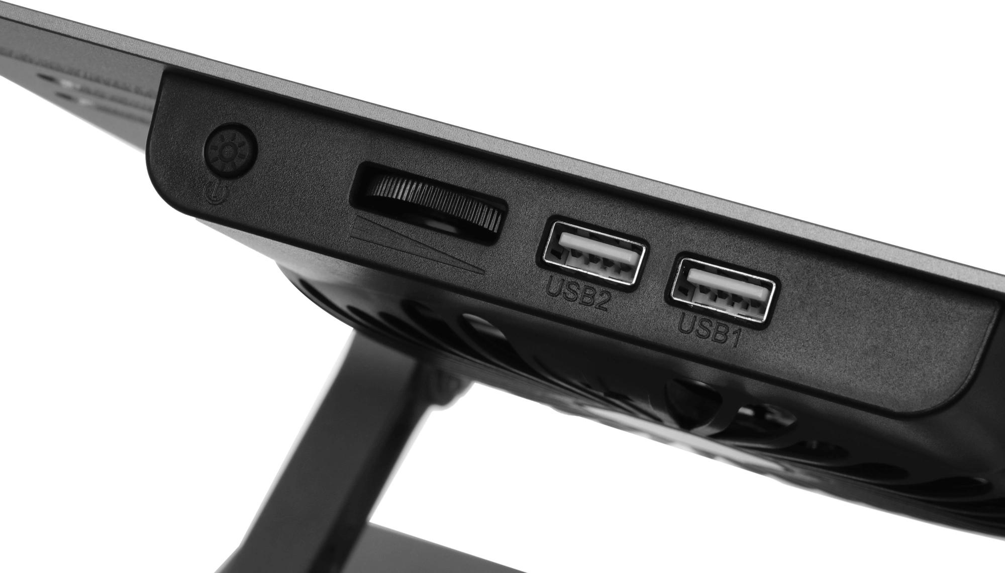 Подставка для ноутбука Digma D-NCP170-1xRGB110 17" 240x230x50мм 28дБ 2xUSB 1x 110ммFAN 790г Fan-control алюминий серый
